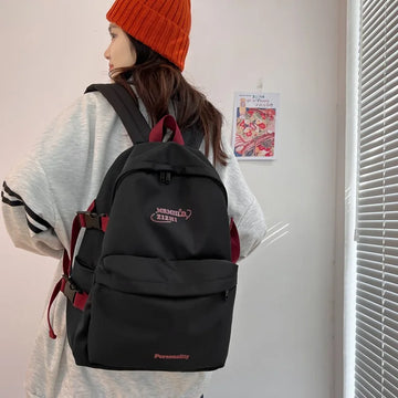Kylethomasw Middle School Bags for Girls Teenagers College Student  Nylon Campus Backpack Women